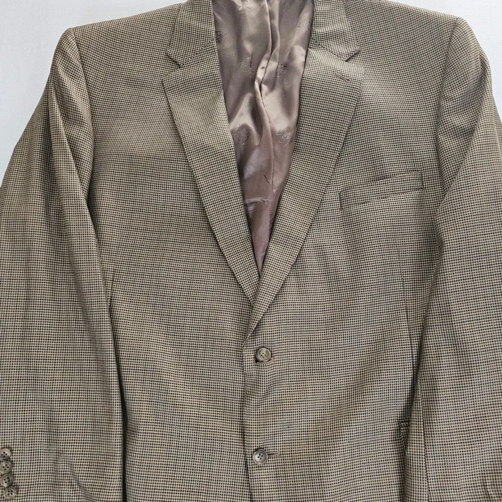2Jos. A. Bank Blazers Lot 52L Silk Wool Camel Hair Sport Coat Grey Brown 52 Long